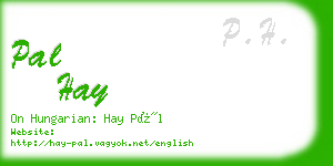 pal hay business card